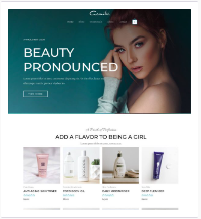 Cosmetics Store Starter Template