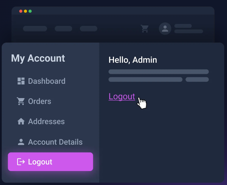 JetWooBuilder Account Logout Widget